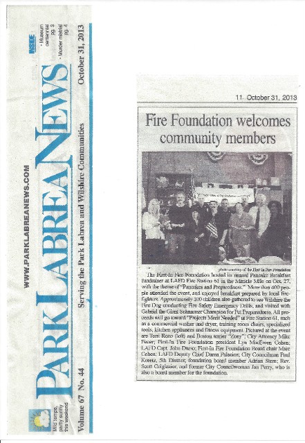 Fire Foundation Welcomes Community Members Article